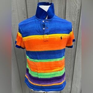 Polo Ralph Lauren French Terry Striped Polo Short Sleeve Shirt